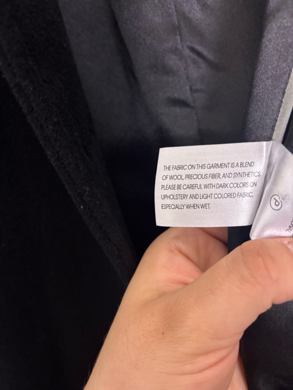 Calvin Klein Black Single-Breasted Wool Trench Coat Women’s Size 14 - Picture 10 of 10